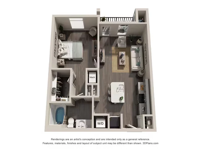 The Burlap (A2) 308 floor plan